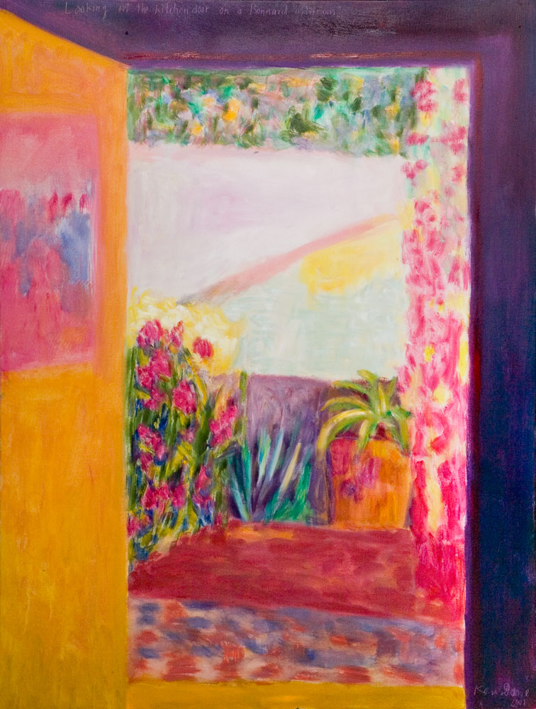 Looking out the kitchen door on a Bonnard afternoon