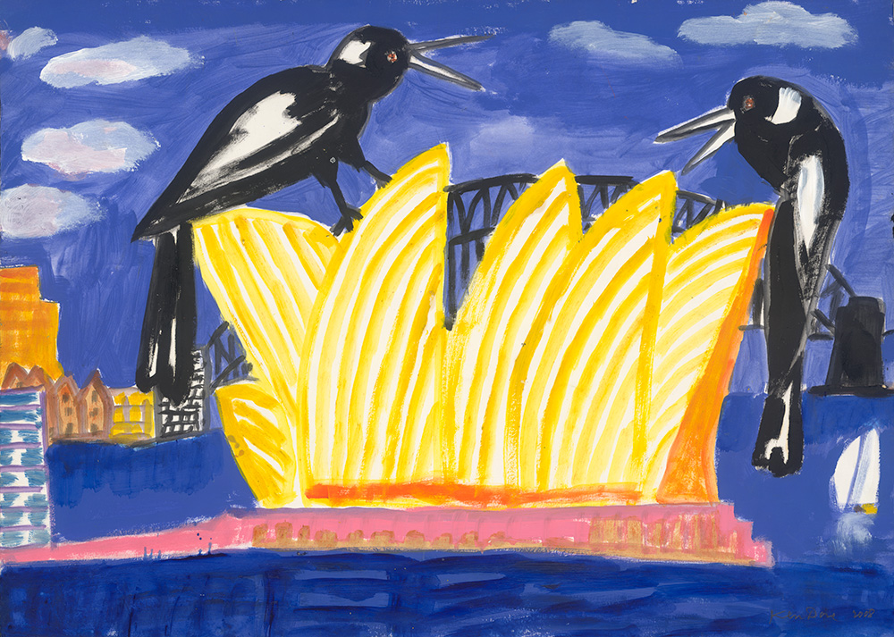 Magpies at the Opera House