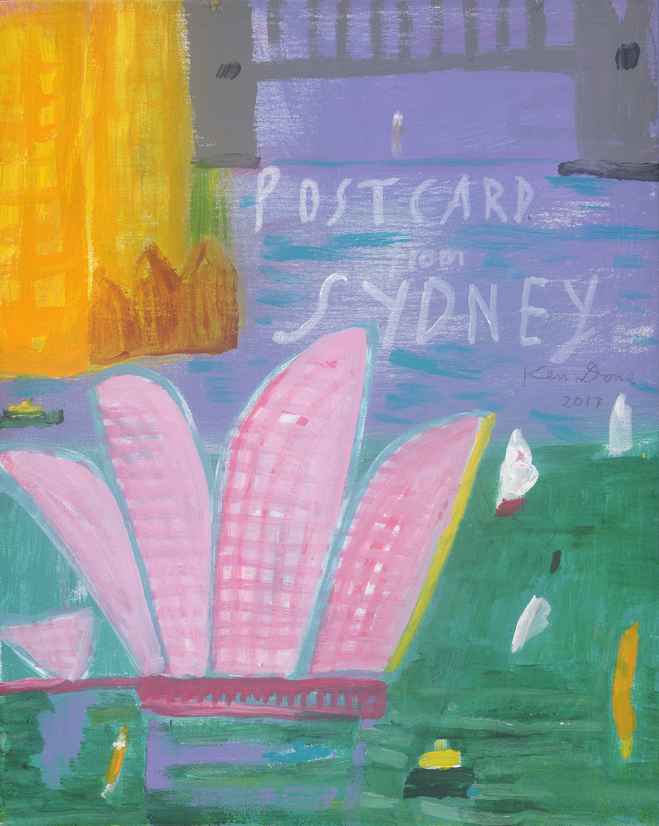 Postcard from Sydney, lilac sea