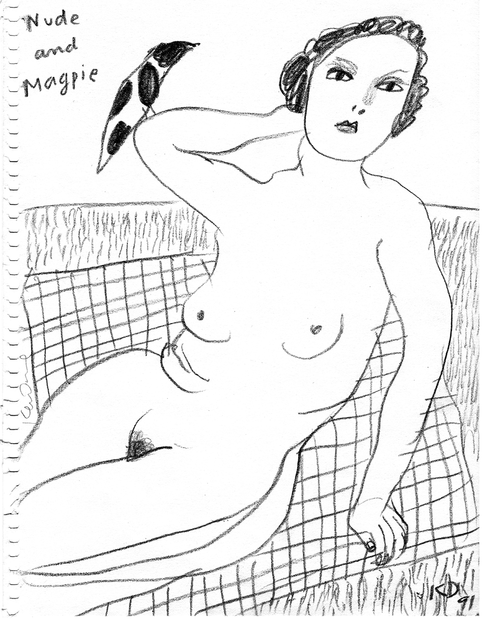 Nude and magpie