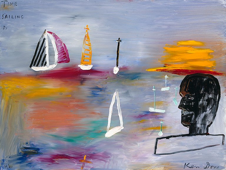 <p><em><strong>Time sailing by</strong>,</em> 2005, oil and acrylic on canvas, 92 x 122 cm</p>