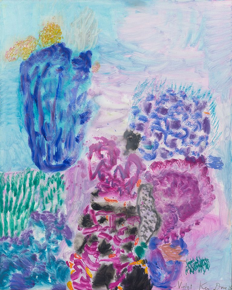 <p><em><strong>Violet reef</strong></em>, 2014, oil on linen, 152 x 122 cm</p>