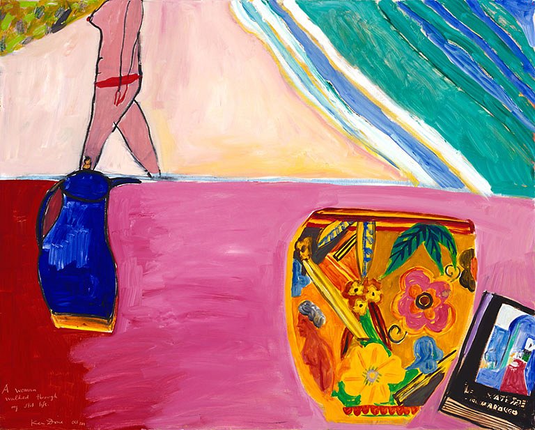 <p><em><strong>A woman walked through my still life</strong></em>, 2001, oil and acrylic on canvas, 80 x 100 cm, $11,000</p>