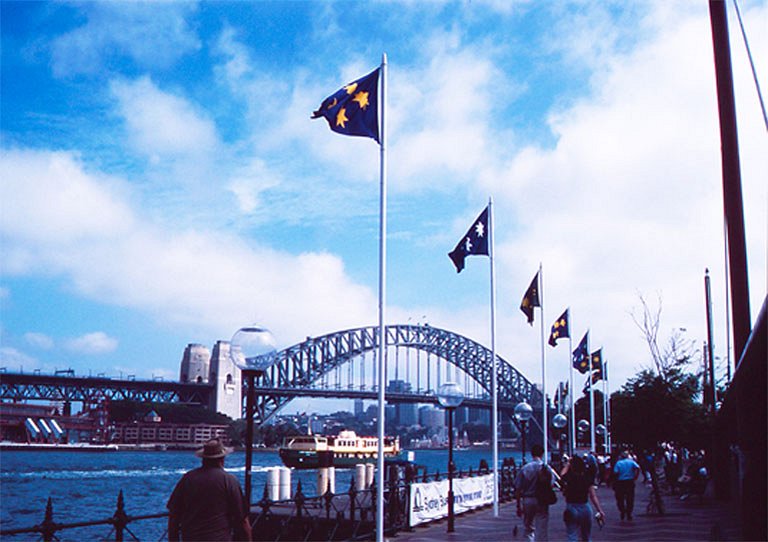 <p>Flag flying high in Sydney</p>